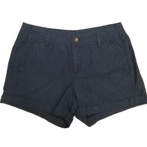 Benetton Jeans Navy Print Cuffed Shorts Cotton 6